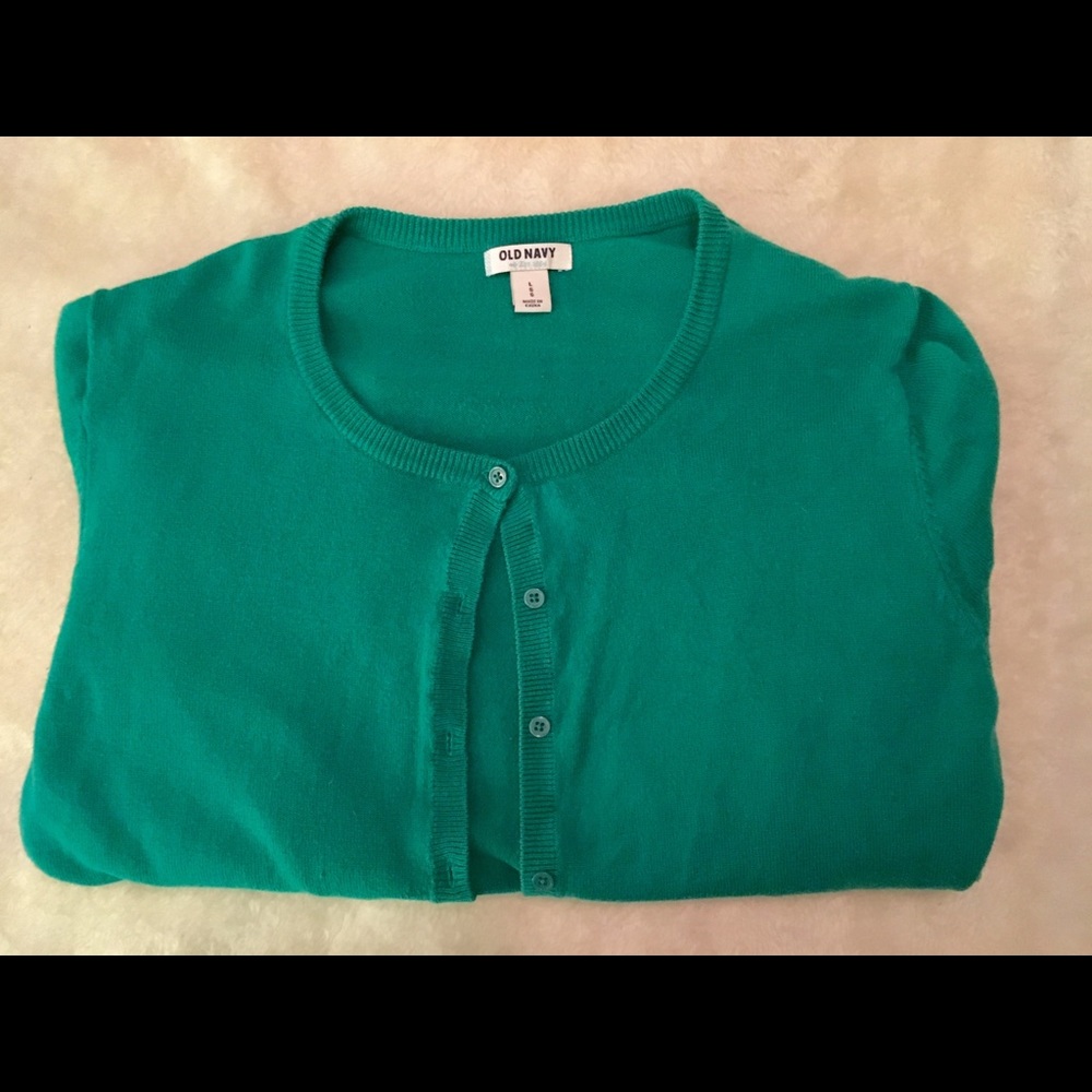Old Navy Turquoise Button-down Cardigan